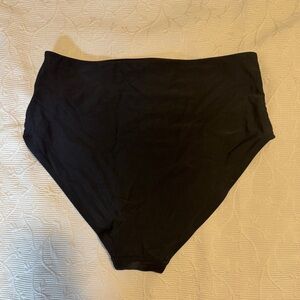 Black High-Waisted Swim Bottoms